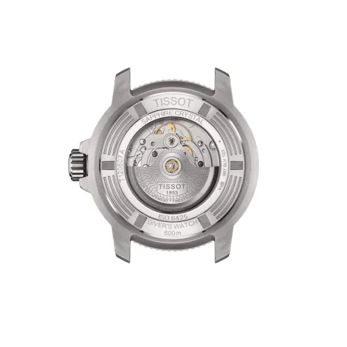 TISSOT SEASTAR  2000 Professional Powermatic 80 cadran noir bracelet caoutchouc noir 46 mm