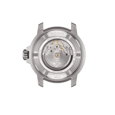 TISSOT SEASTAR  2000 Professional Powermatic 80 cadran noir bracelet caoutchouc noir 46 mm