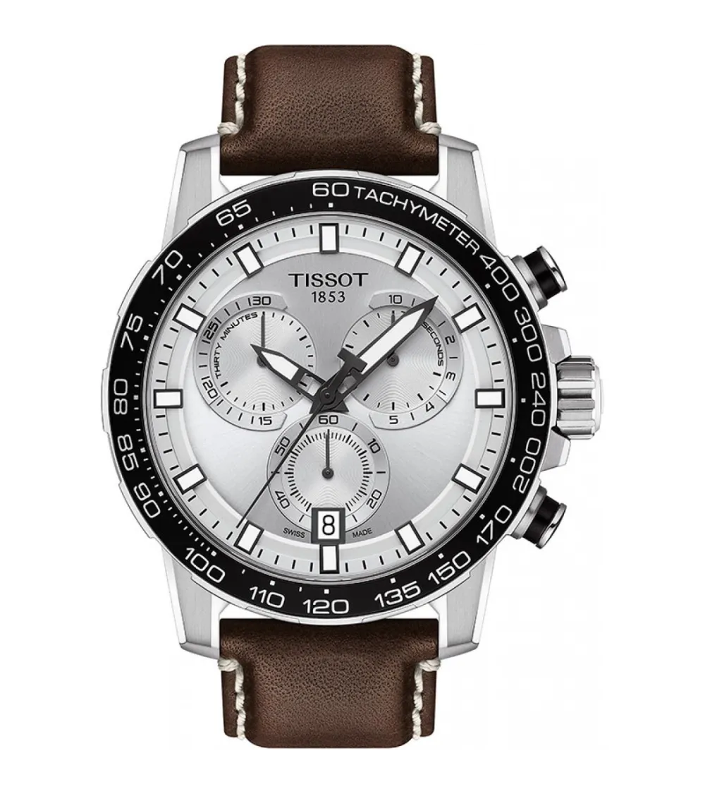 TISSOT SUPERTSPORT CHRONO  45,5 MM cuir marron