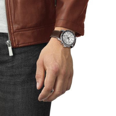 TISSOT SUPERTSPORT CHRONO  45,5 MM cuir marron