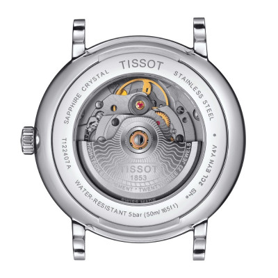TISSOT T-CLASSIC CARSON PREMIUM POWERMATIC 80 CADRAN ARGENTÉ BRACELET ACIER  40 MM