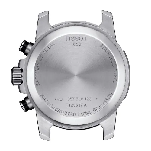 TISSOT T-SPORT SUPERSPORT CHRONO QUARTZ CADRAN NOIR BRACELET CUIR NOIR 45,5 MM