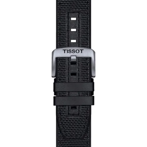 TISSOT SUPERSPORT CHRONOGRAPHE QUARTZ CADRAN BRACELET TISSU NOIR 45,5 MM