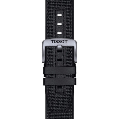 TISSOT SUPERSPORT CHRONOGRAPHE QUARTZ CADRAN BRACELET TISSU NOIR 45,5 MM