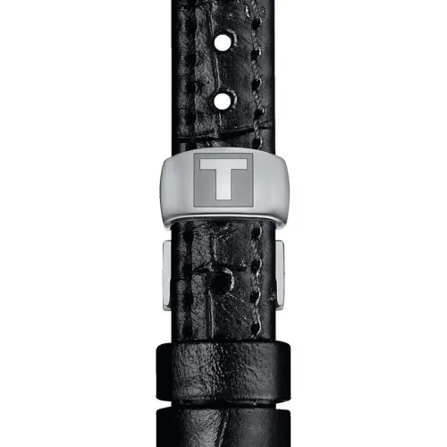 TISSOT BELLISSIMA SMALL LADY QUARTZ CADRAN BLC BRACELET CUIR NOIR 26 MM