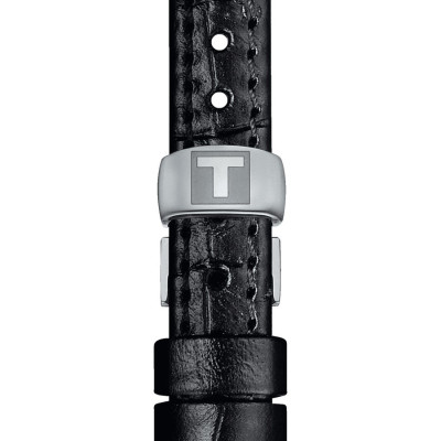 TISSOT BELLISSIMA SMALL LADY QUARTZ CADRAN BLC BRACELET CUIR NOIR 26 MM