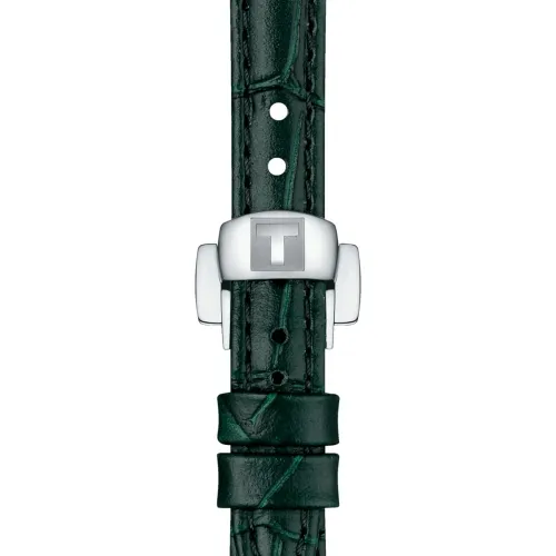 TISSOT BELLISSIMA SMALL LADY QUARTZ CADRAN NACRE BRACELET CUIR VERT 26 MM