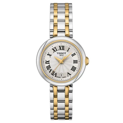 TISSOT SMALL LADY BELLISSIMA QUARTZ PVD OR JAUNE CADRAN BLANC 26 MM