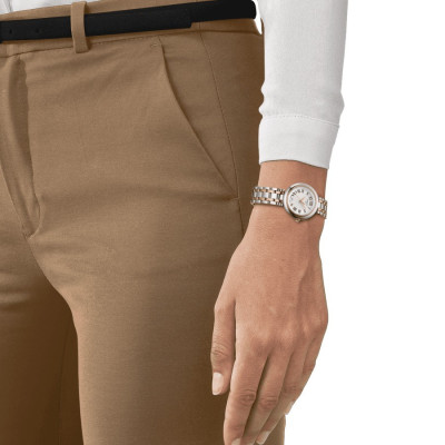 TISSOT SMALL LADY BELLISSIMA QUARTZ PVD OR JAUNE CADRAN BLANC 26 MM