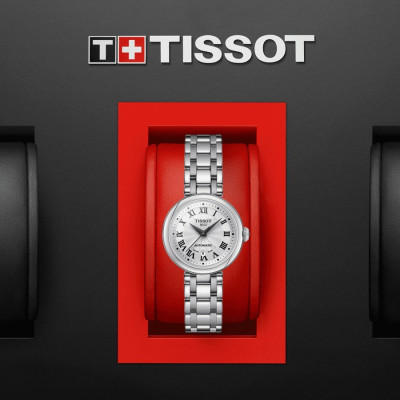TISSOT BELLISSIMA AUTOMATIQUE CADRAN ARGENTÉ BRACELET ACIER 29 MM