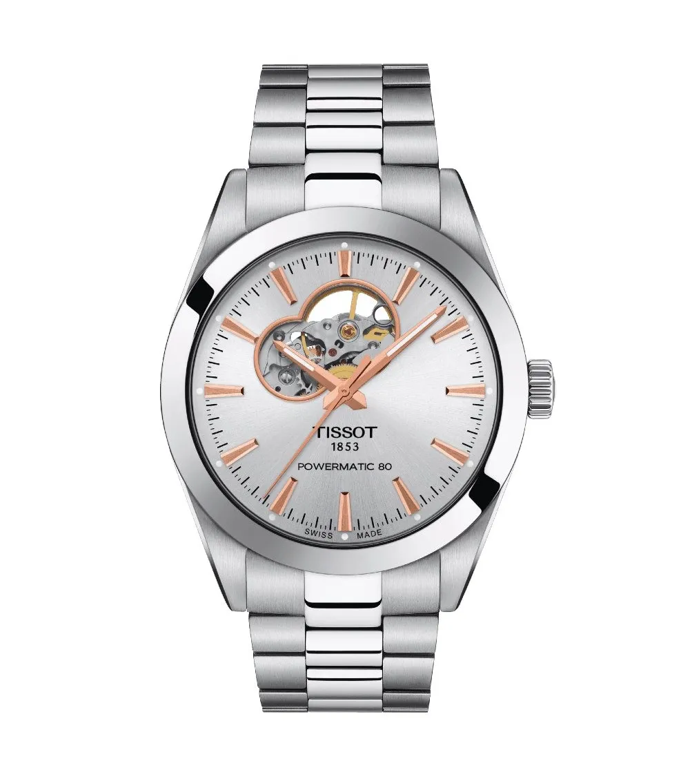 TISSOT GENTLEMAN POWERMATIC 80 OPEN HEART AUTOMATIQUE 40 MM