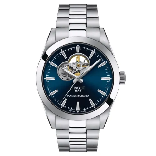 TISSOT GENTLEMAN POWERMATIC 80 OPEN HEART AUTOMATIQUE CADRAN BLEU 40 MM