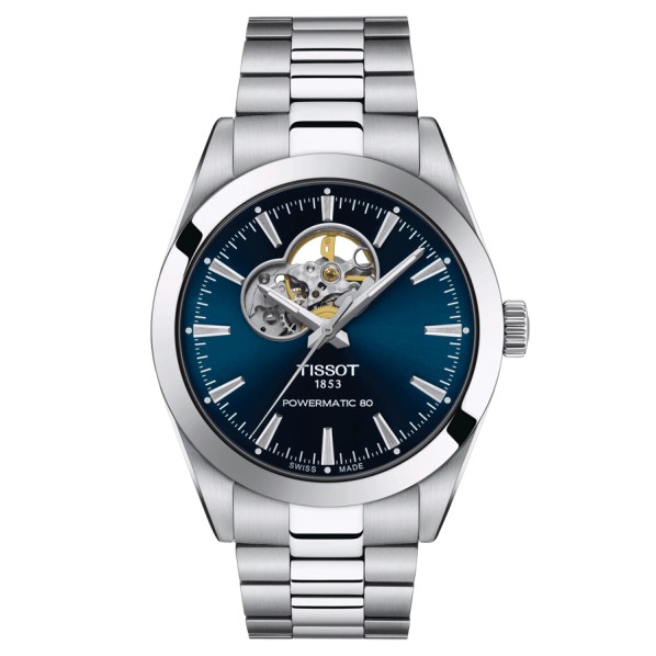 TISSOT GENTLEMAN POWERMATIC 80 OPEN HEART AUTOMATIQUE CADRAN BLEU 40 MM
