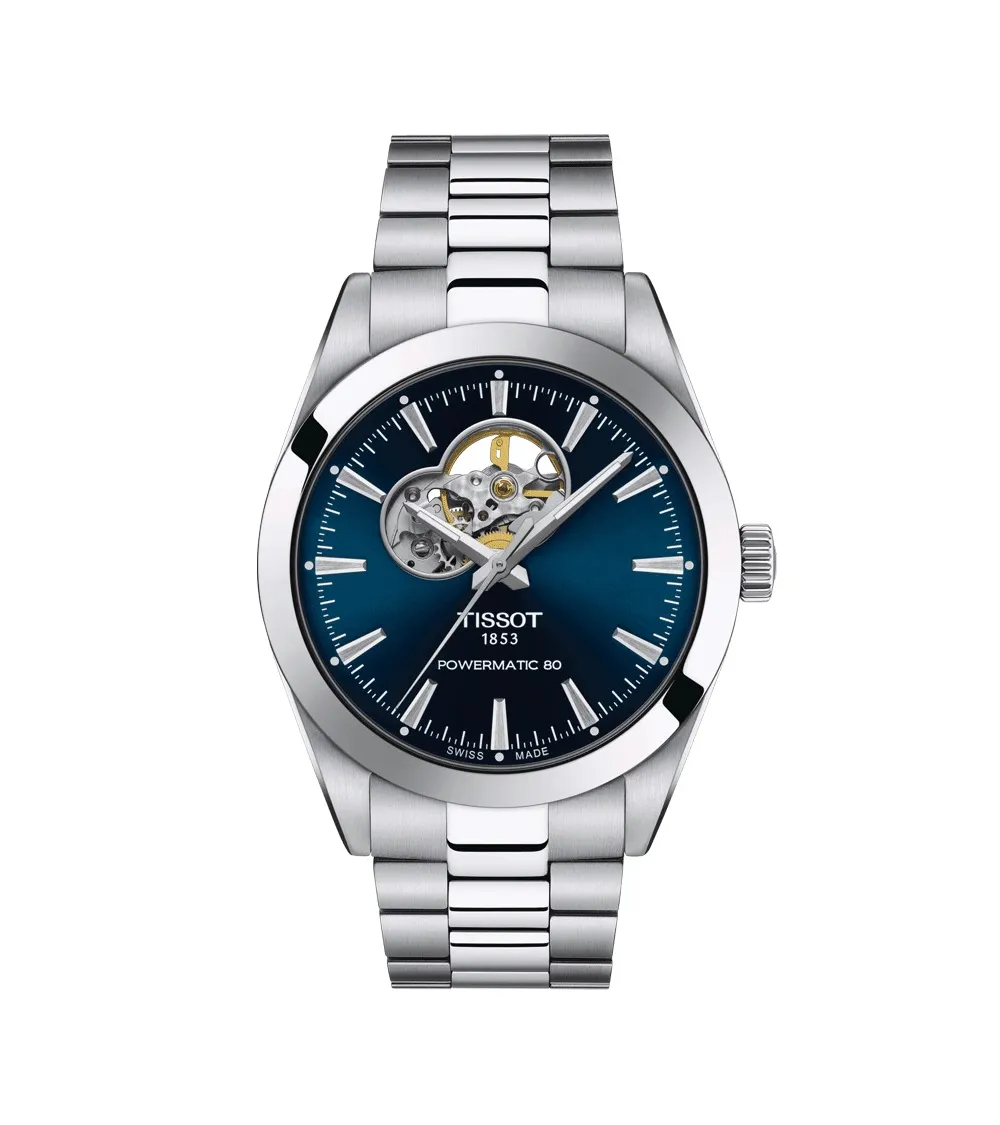 TISSOT GENTLEMAN POWERMATIC 80 OPEN HEART AUTOMATIQUE CADRAN BLEU 40 MM