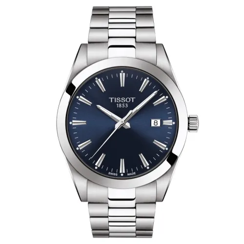 TISSOT T-CLASSIC GENTLEMAN QUARTZ CADRAN BLEU BRACELET ACIER 40 MM