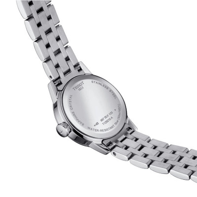 TISSOT T-CLASSIC DREAM LADY QUARTZ CADRAN BLANC BRACELET ACIER 28 MM