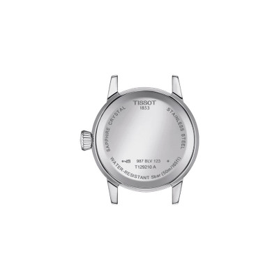 TISSOT T-CLASSIC DREAM LADY QUARTZ CADRAN BLANC BRACELET ACIER 28 MM