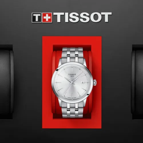 TISSOT CLASSIC DREAM QUARTZ CADRAN ARGENTÉ BRACELET ACIER 42 MM