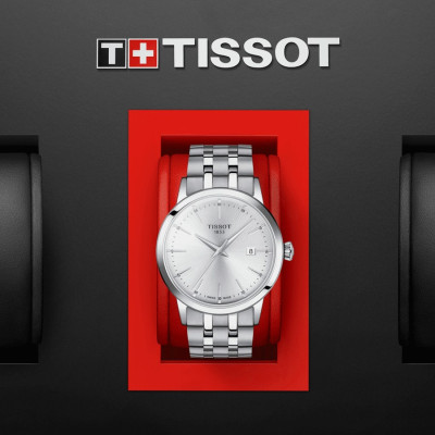 TISSOT CLASSIC DREAM QUARTZ CADRAN ARGENTÉ BRACELET ACIER 42 MM