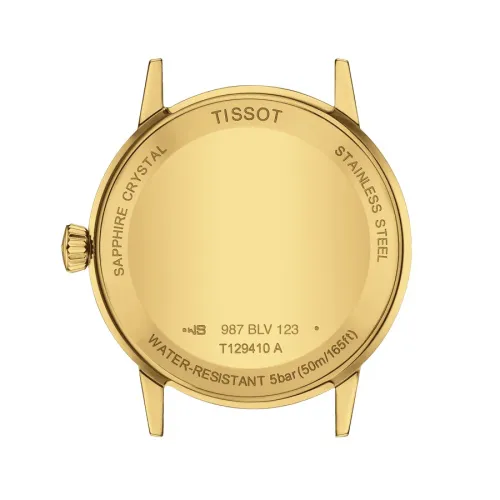 TISSOT T-CLASSIC DREAN GENTLEMAN BOITIER PVD OR JAUNE QUARTZ CADRAN IVOIRE BRACELET CUIR 42 MM