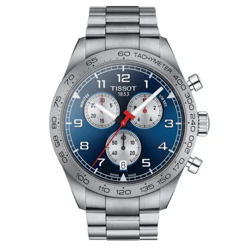 TISSOT PRS 516 CHRONOGRAPHE QUARTZ CADRAN BRACELET ACIER 45 MM