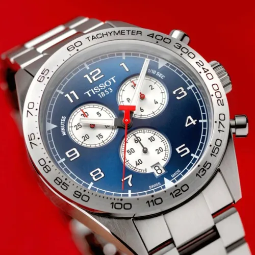 TISSOT PRS 516 CHRONOGRAPHE QUARTZ CADRAN BRACELET ACIER 45 MM