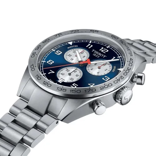 TISSOT PRS 516 CHRONOGRAPHE QUARTZ CADRAN BRACELET ACIER 45 MM