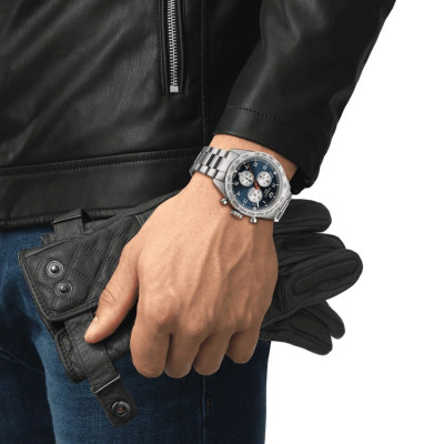 TISSOT PRS 516 CHRONOGRAPHE QUARTZ CADRAN BRACELET ACIER 45 MM