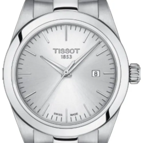 TISSOT T-MY LADY QUARTZ CADRAN GRIS BRACELET ACIER ET CUIR 29,3 MM