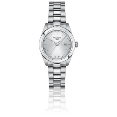 TISSOT T-MY LADY QUARTZ CADRAN GRIS BRACELET ACIER ET CUIR 29,3 MM
