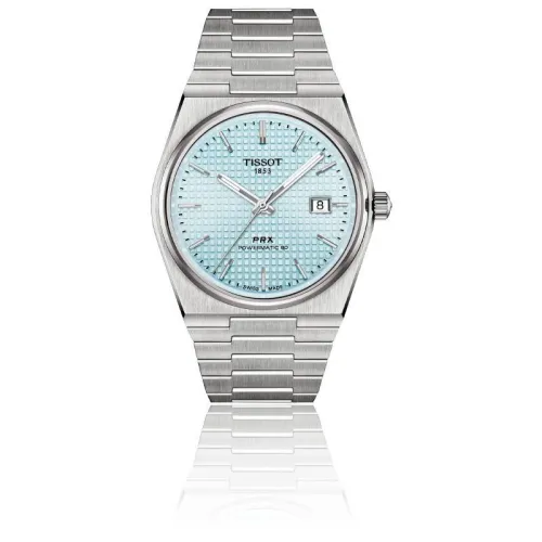 TISSOT PRX 40 MM POWERMATIC 80 AUTOMATIQUE CADRAN BLEU CLAIR