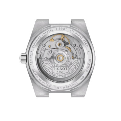 TISSOT PRX POVERMATIC 80 AUTOMATIQUE BRACELET CAOUTCHOUC NOIR CADRAN BLEU 40 MM