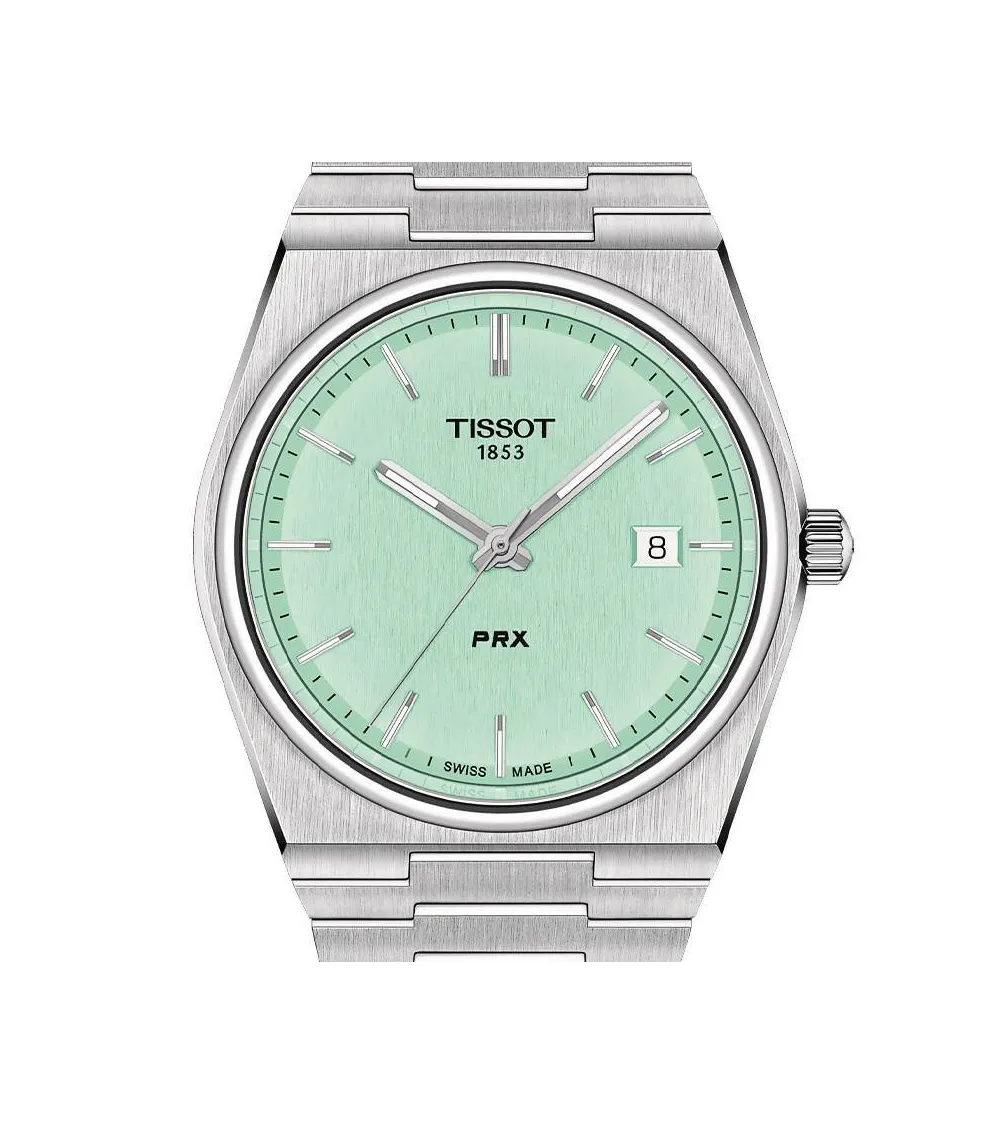 TISSOT PRX VERT CLAIRE BRACELET ACIER QUARTZ 40 mm