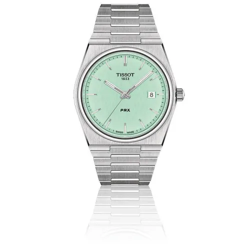 TISSOT PRX VERT CLAIRE BRACELET ACIER QUARTZ 40 mm