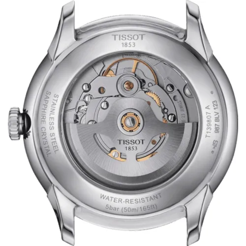 TISSOT T-CLASSIC CHEMIN DES TOURELLES POWERMATIC 80 CADRAN ARGENT BRACELET ACIER 39 MM