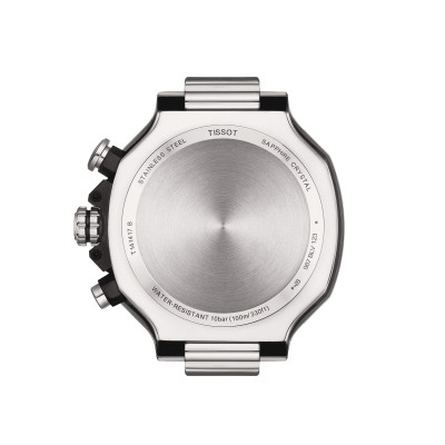 TISSOT T-SPORT T-RACE CHRONOGRAPHE QUARTZ CADRAN BLEU BRACELET ACIER 45 MM