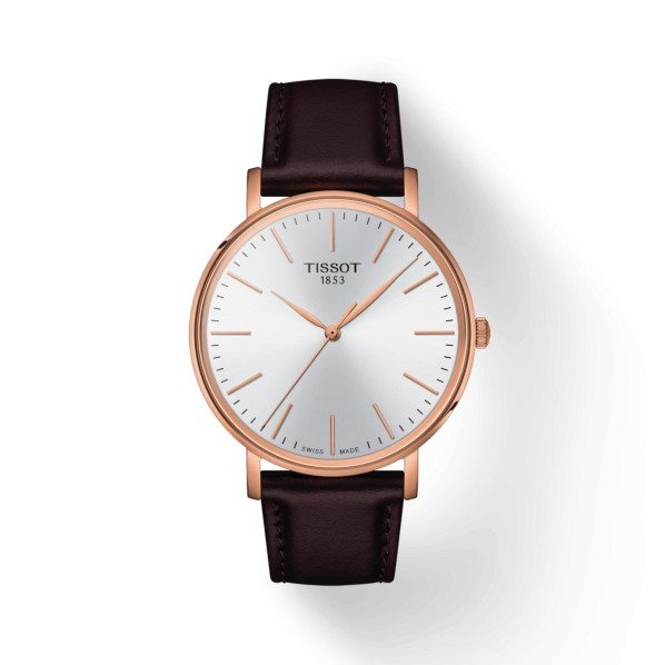 Bracelet De Montre Vintage En Cuir Tissot - Couleur Marron Foncé - Neuf Sans étiquette
