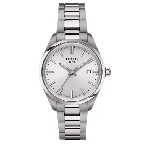 TISSOT T-CLASSIC PR100 QUARTZ CADRAN ARGENTÉ BRACELET ACIER  34 MM