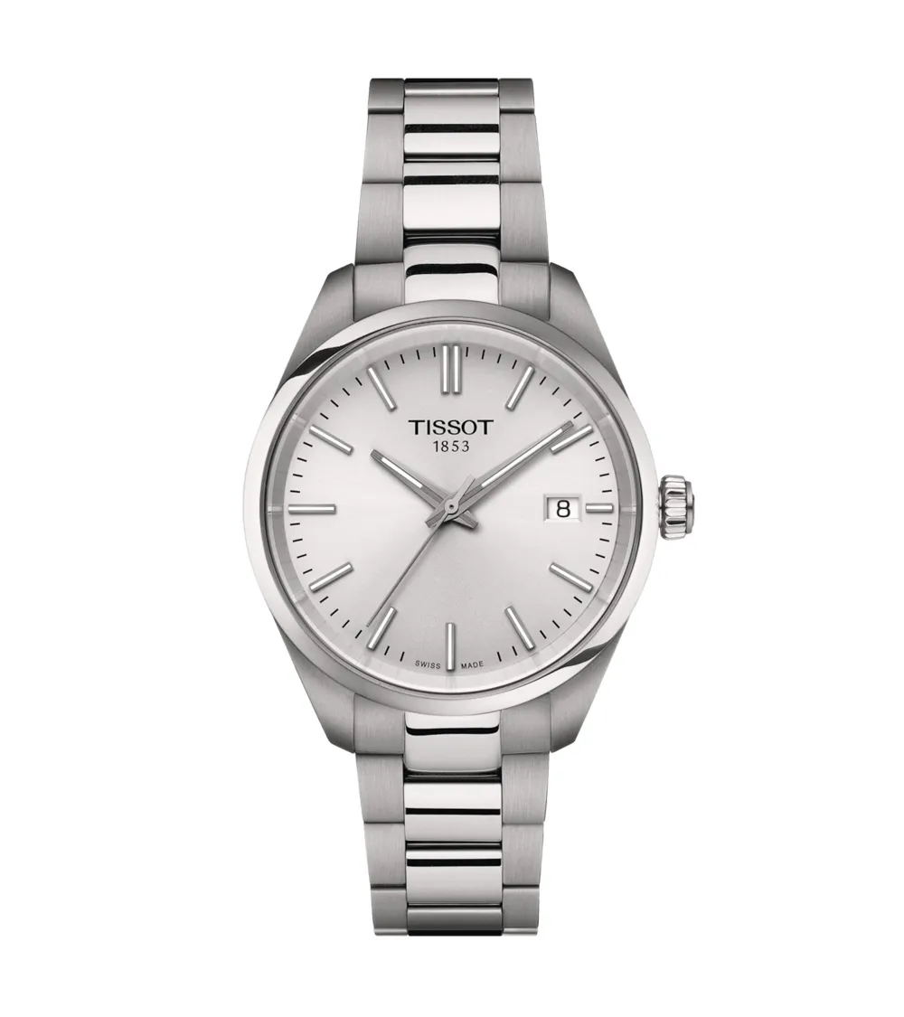 TISSOT T-CLASSIC PR100 QUARTZ CADRAN ARGENTÉ BRACELET ACIER  34 MM