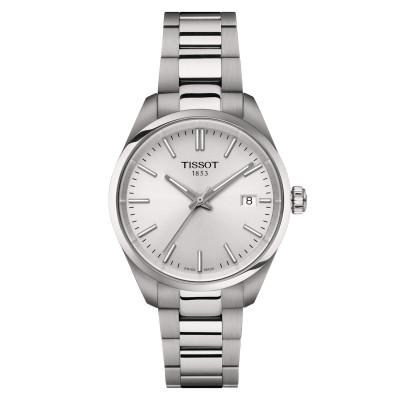 TISSOT T-CLASSIC PR100 QUARTZ CADRAN ARGENTÉ BRACELET ACIER  34 MM