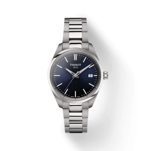 TISSOT T-CLASSIC PR100 QUARTZ CADRAN BLEU SOLEILLÉ BRACELET ACIER 40 MM
