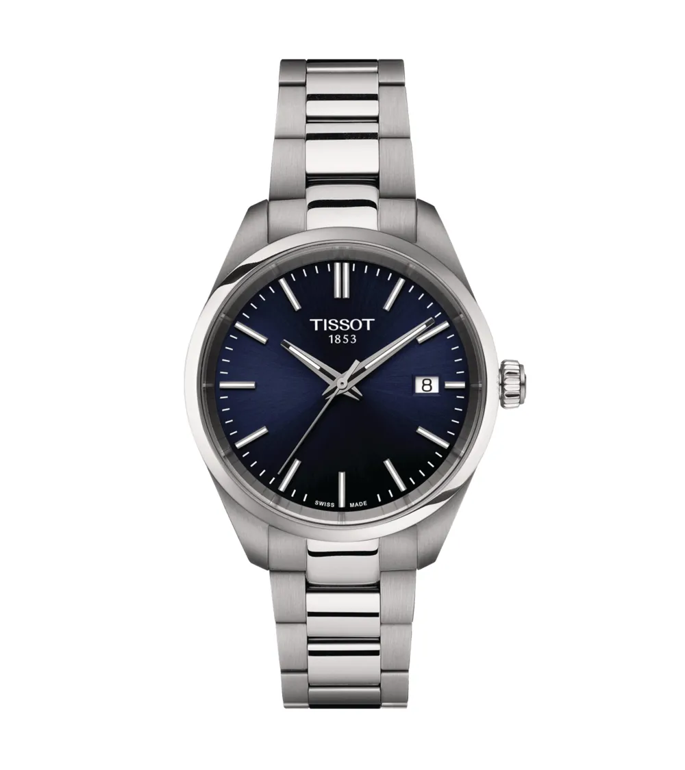 TISSOT T-CLASSIC PR100 QUARTZ CADRAN BLEU SOLEILLÉ BRACELET ACIER 40 MM