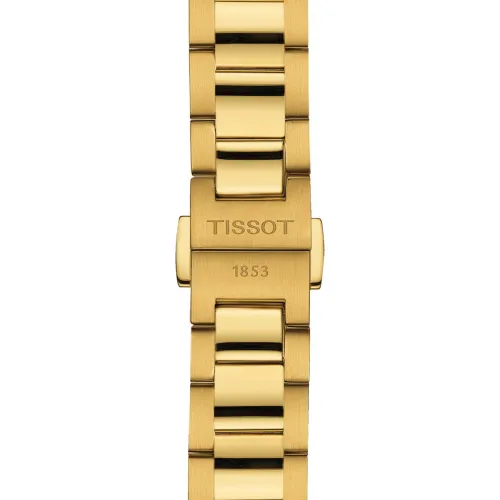 TISSOT T-CLASSIC PR100 QUARTZ CADRAN CHAMPAGNE BRACELET ACIER PVD OR JAUNE 34 MM