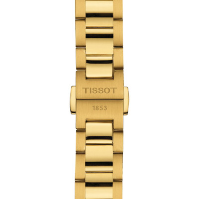 TISSOT T-CLASSIC PR100 QUARTZ CADRAN CHAMPAGNE BRACELET ACIER PVD OR JAUNE 34 MM