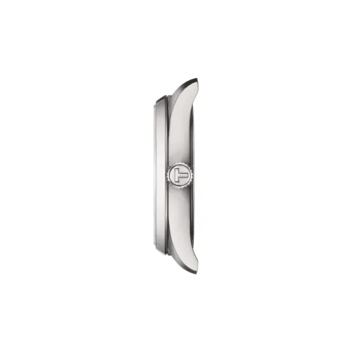 TISSOT T-CLASSIC PR100 QUARTZ CADRAN ARGENTÉ BRACELET CUIR BRUN 40 MM