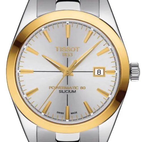 TISSOT GENTLEMAN POWERMATIC 80 SILICIUM LUNETTE EN OR JAUNE 18K