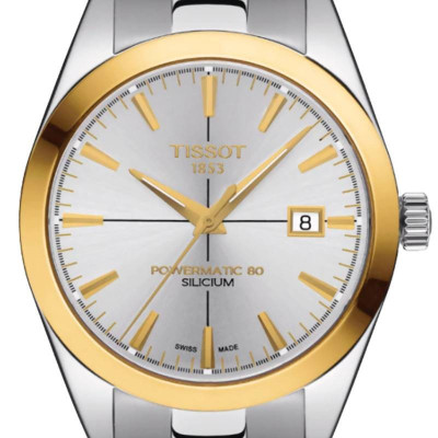 TISSOT GENTLEMAN POWERMATIC 80 SILICIUM LUNETTE EN OR JAUNE 18K