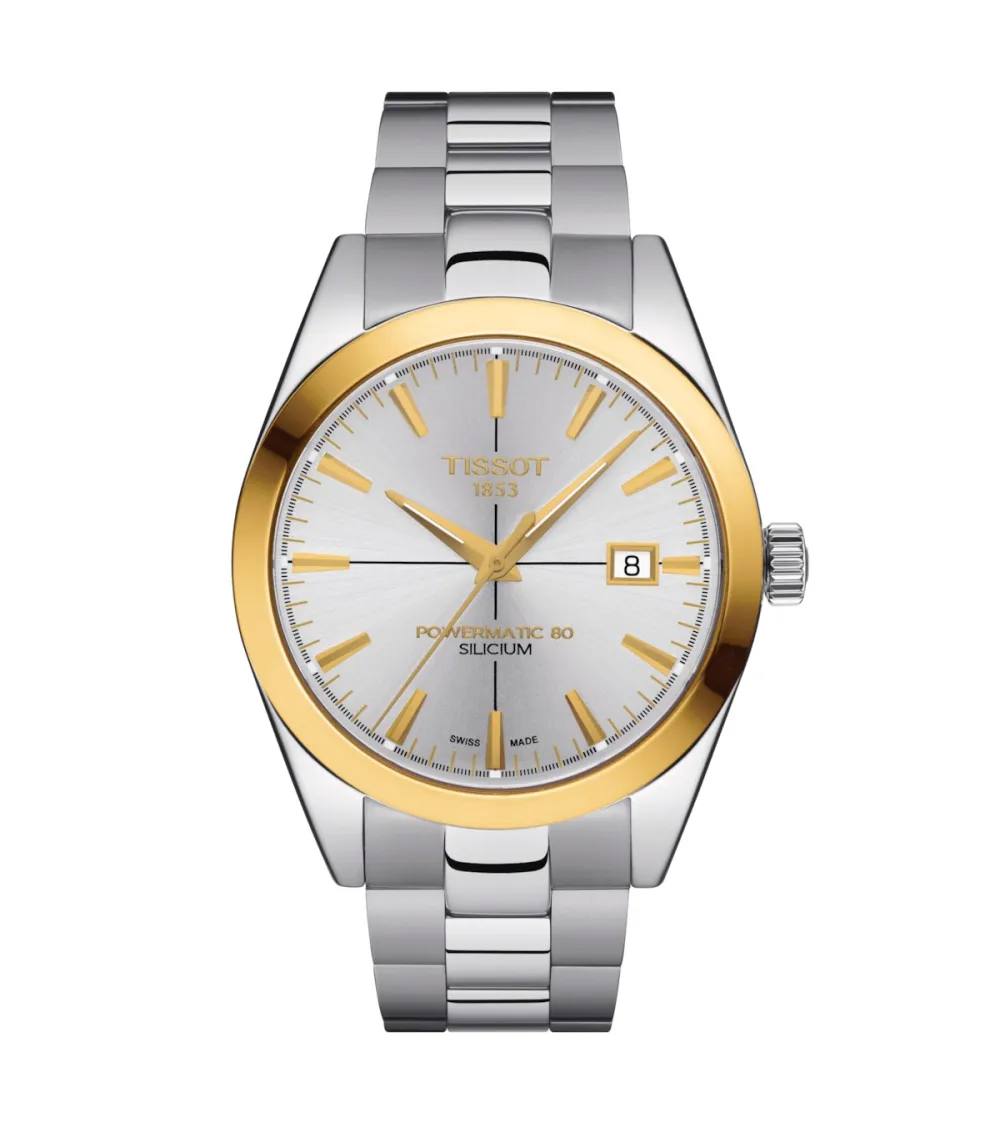TISSOT GENTLEMAN POWERMATIC 80 SILICIUM LUNETTE EN OR JAUNE 18K