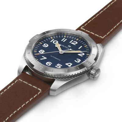 HAMILTON KHAKI FIELD EXPEDITION AUTO 37 MM CADRAN BLEU