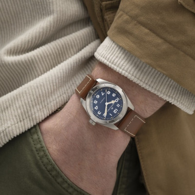 HAMILTON KHAKI FIELD EXPEDITION AUTO 37 MM CADRAN BLEU